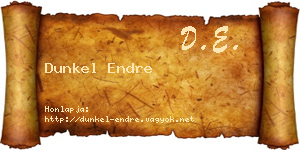 Dunkel Endre névjegykártya